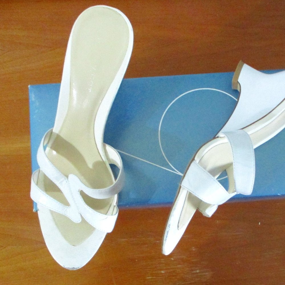 White leather dress sandals 7M